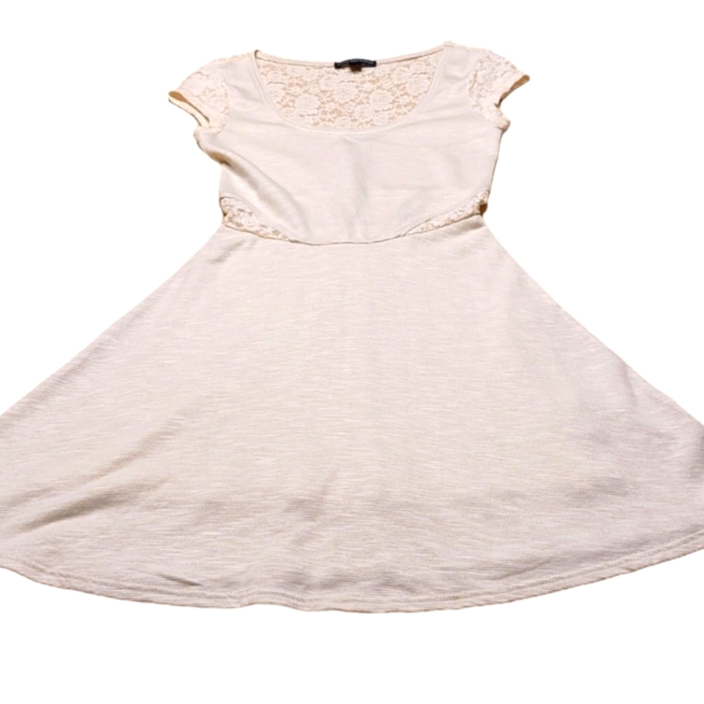 American Eagle Outfitters White Cutout And Lace Dress XXS EUC